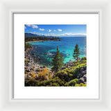 Sand Harbor Lookout By Brad Scott - Square - Framed Print