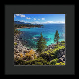 Sand Harbor Lookout By Brad Scott - Square - Framed Print