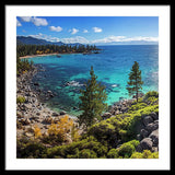 Sand Harbor Lookout By Brad Scott - Square - Framed Print