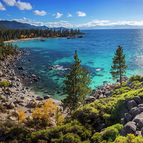Sand Harbor Lookout By Brad Scott - Square - Art Print
