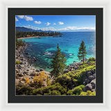 Sand Harbor Lookout By Brad Scott - Square - Framed Print