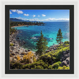 Sand Harbor Lookout By Brad Scott - Square - Framed Print