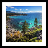 Sand Harbor Lookout By Brad Scott - Square - Framed Print