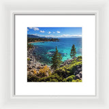 Sand Harbor Lookout By Brad Scott - Square - Framed Print