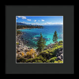 Sand Harbor Lookout By Brad Scott - Square - Framed Print