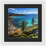 Sand Harbor Lookout By Brad Scott - Square - Framed Print