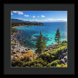Sand Harbor Lookout By Brad Scott - Square - Framed Print