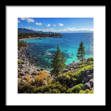Sand Harbor Lookout By Brad Scott - Square - Framed Print