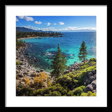 Sand Harbor Lookout By Brad Scott - Square - Framed Print