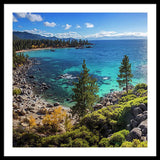 Sand Harbor Lookout By Brad Scott - Square - Framed Print
