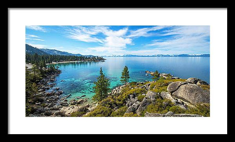 Sand Harbor Panoramic lookout - Framed Print