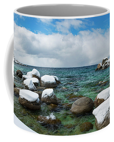 Sand Harbor Winter Panorama By Brad Scott - Mug