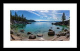 Secret Cove Aquas By Brad Scott - Framed Print
