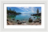 Secret Cove Aquas By Brad Scott - Framed Print
