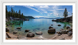 Secret Cove Aquas By Brad Scott - Framed Print