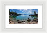 Secret Cove Aquas By Brad Scott - Framed Print