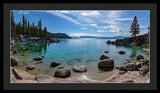Secret Cove Aquas By Brad Scott - Framed Print