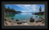 Secret Cove Aquas By Brad Scott - Framed Print
