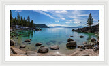 Secret Cove Aquas By Brad Scott - Framed Print