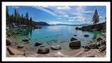 Secret Cove Aquas By Brad Scott - Framed Print