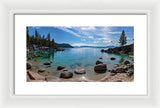 Secret Cove Aquas By Brad Scott - Framed Print