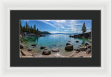 Secret Cove Aquas By Brad Scott - Framed Print