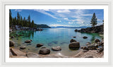 Secret Cove Aquas By Brad Scott - Framed Print