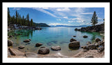Secret Cove Aquas By Brad Scott - Framed Print