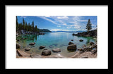 Secret Cove Aquas By Brad Scott - Framed Print