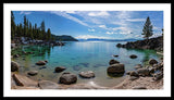 Secret Cove Aquas By Brad Scott - Framed Print