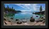 Secret Cove Aquas By Brad Scott - Framed Print