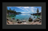 Secret Cove Aquas By Brad Scott - Framed Print