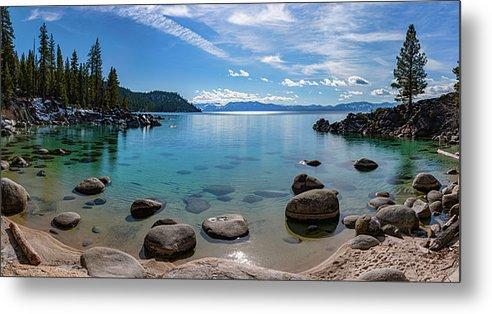 Secret Cove Aquas By Brad Scott - Metal Print-Metal Print-Lake Tahoe Prints