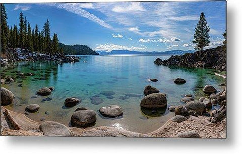 Secret Cove Aquas By Brad Scott - Metal Print-Metal Print-Lake Tahoe Prints
