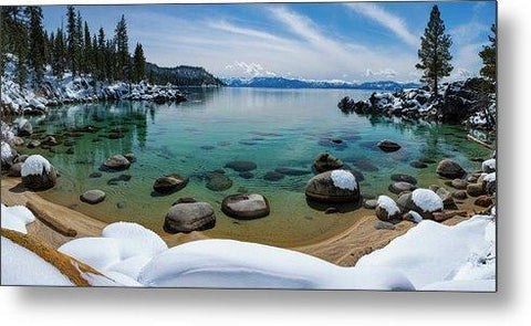 Secret Cove Winter Panorama By Brad Scott - Metal Print