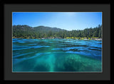 Secret Harbor and Below - Framed Print
