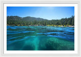 Secret Harbor and Below - Framed Print