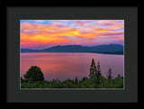 South Lake Tahoe Sunset By Brad Scott - Framed Print