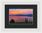 South Lake Tahoe Sunset By Brad Scott - Framed Print