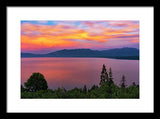 South Lake Tahoe Sunset By Brad Scott - Framed Print