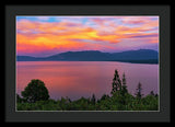 South Lake Tahoe Sunset By Brad Scott - Framed Print