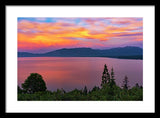 South Lake Tahoe Sunset By Brad Scott - Framed Print