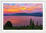 South Lake Tahoe Sunset By Brad Scott - Framed Print