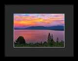 South Lake Tahoe Sunset By Brad Scott - Framed Print