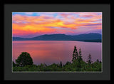 South Lake Tahoe Sunset By Brad Scott - Framed Print