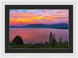 South Lake Tahoe Sunset By Brad Scott - Framed Print
