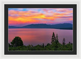 South Lake Tahoe Sunset By Brad Scott - Framed Print