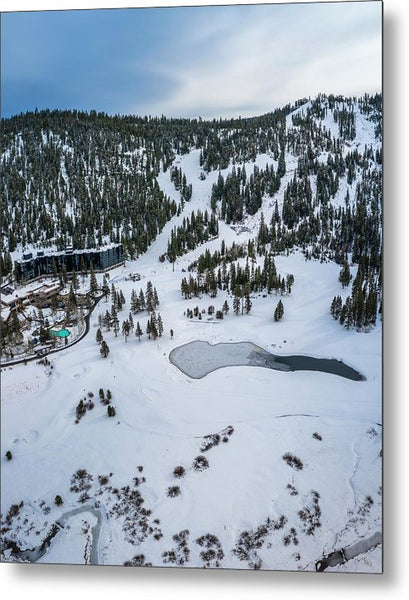 Squaw Valley Meadow Aerial - Metal Print by Brad Scott