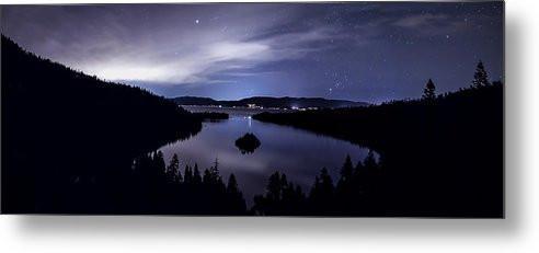 Star Lit Emerald Bay - Metal Print