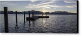 Sun Burst Over Mt Tallac - Canvas Print-20.000" x 7.375"-Lake Tahoe Prints